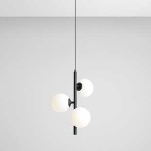 Lampa wisząca 3 kule białe/czarne Aldex | Sklep z lampami