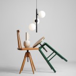Lampa wisząca 3 kule białe/czarne Aldex | Sklep z lampami