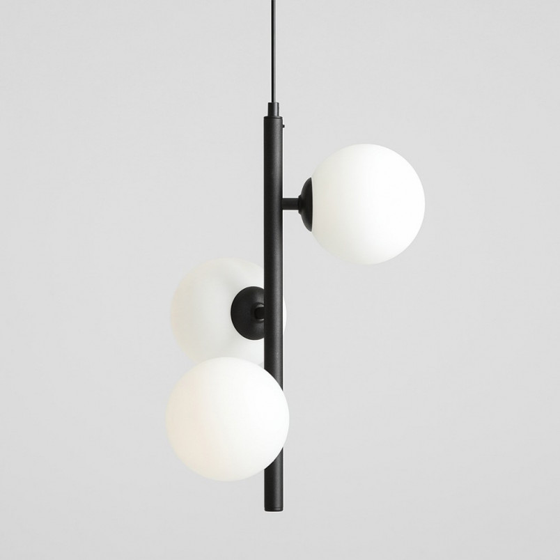 Lampa wisząca 3 kule białe/czarne Aldex | Sklep z lampami