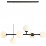 Lampa podłużna szklane kule Fin VI 142cm biało-czarna Aldex