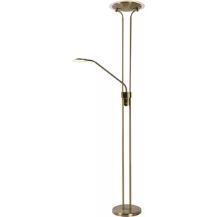Lampa podłogowa z lampką do czytania Champion-Led Brązowa marki Lucide