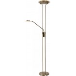 Lampa podłogowa LED Lucide Champion - Brązowa, Retro