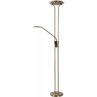 Lampa podłogowa z lampką do czytania Champion-Led Brązowa marki Lucide