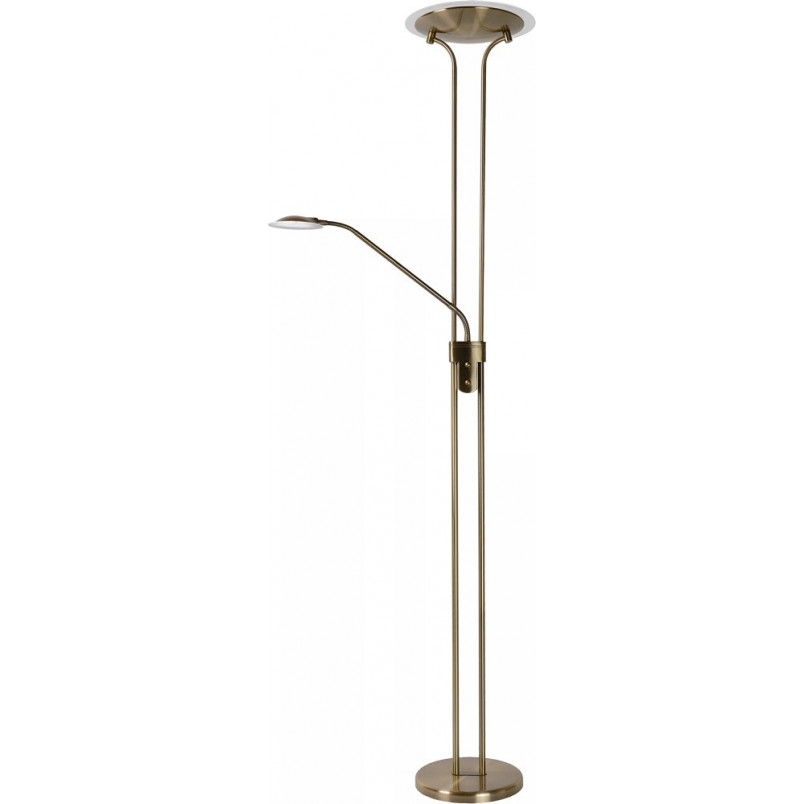 Lampa podłogowa LED Lucide Champion - Brązowa, Retro
