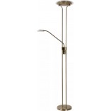 Lampa podłogowa LED Lucide Champion - Brązowa, Retro