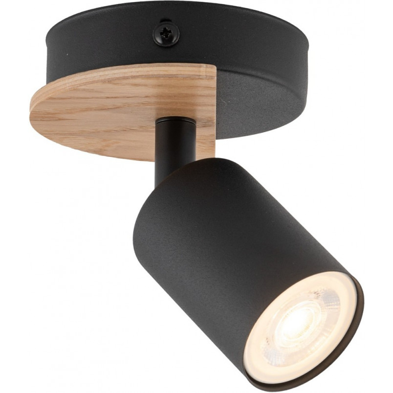 Reflektor Loft Cover Wood Czarny/Drewno | TK Lighting