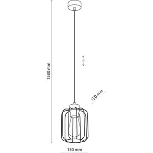 Lampa wisząca druciana Galaxy New 15cm czarna TK Lighting
