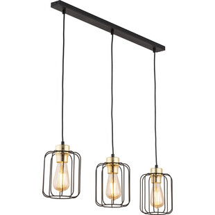 Lampa wisząca druciana potrójna na listwie Galaxy New 74cm czarna TK Lighting