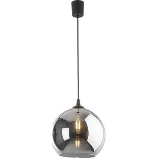 Lampa wisząca szklana kula Cubus 30cm grafit lustrzany TK Lighting
