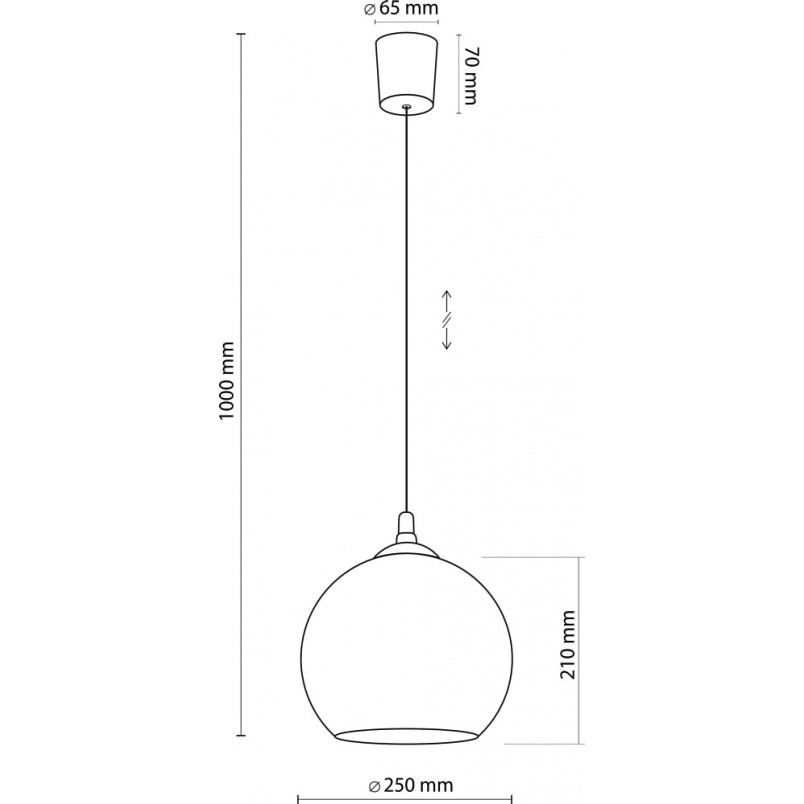 Lampa wisząca Cubus szara - TK Lighting | Elegancki design