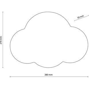 Kinkiet dziecięcy Chmurka Cloud szary TK Lighting | Lampy dla dzieci