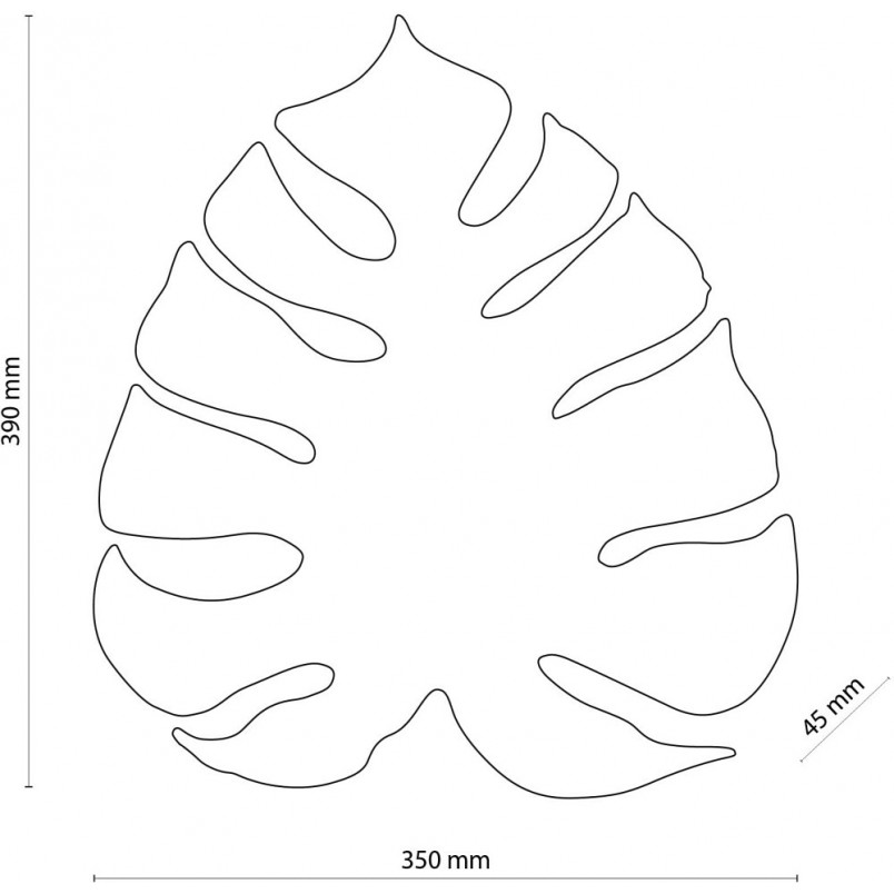 Kinkiet ścienny Monstera II złoty | TK Lighting - Oświetlenie