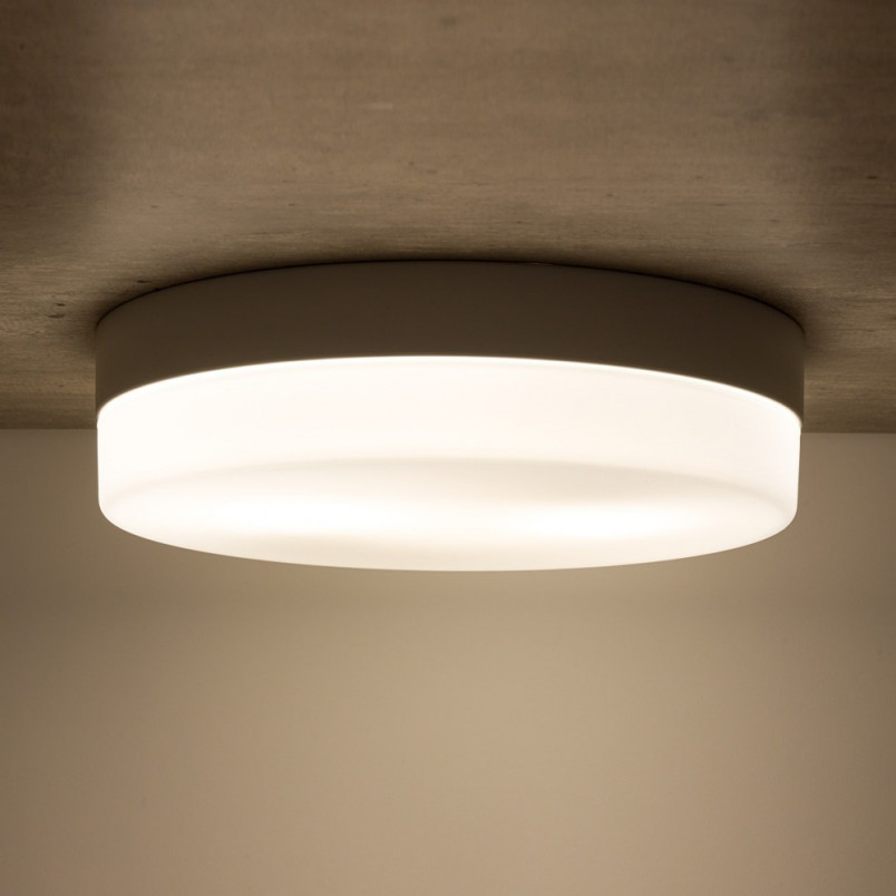 Plafon łazienkowy Pori | Biało-czarny, szklany | TK Lighting