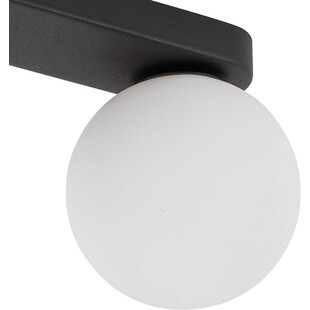 Plafon 2 szklane kule Mini 28cm biało-czarny TK Lighting