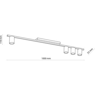 Lampa sufitowa minimalistyczna Logan IV 100cm biała | TK Lighting