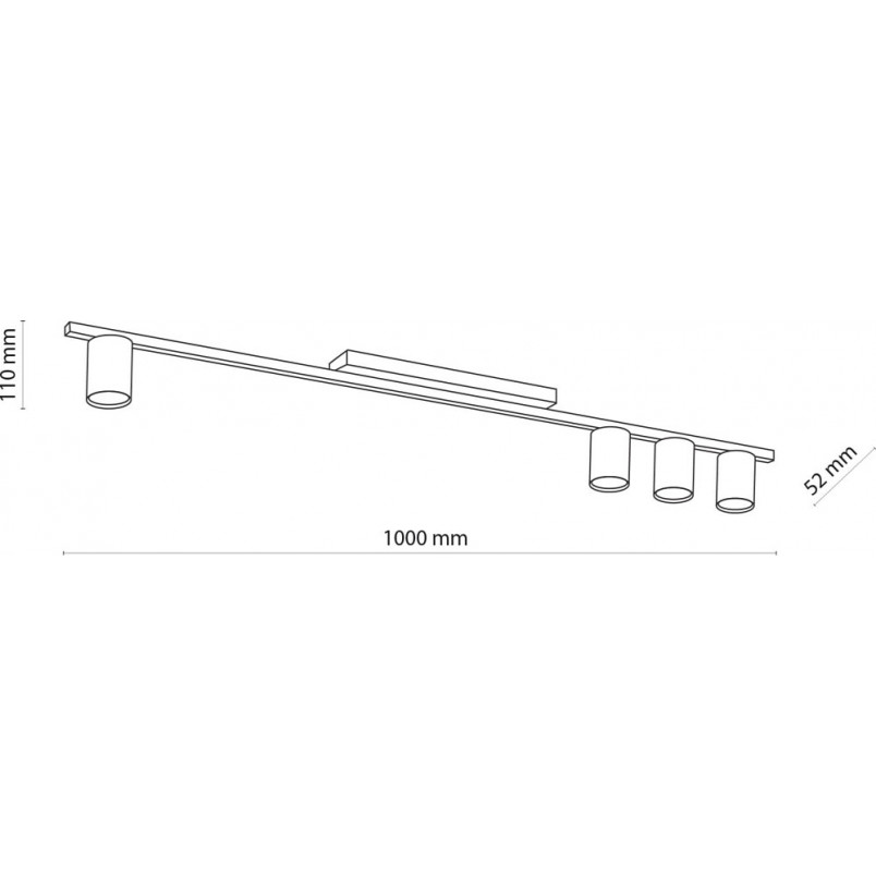 Lampa sufitowa minimalistyczna Logan IV 100cm biała | TK Lighting