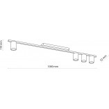 Lampa sufitowa minimalistyczna Logan IV 100cm biała | TK Lighting