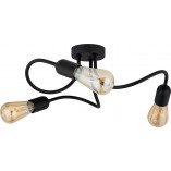 Lampa Sufitowa Wave III Czarna | TK Lighting - Loftowa