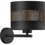 Kinkiet ażurowy czarno-złoty Tago | TK Lighting