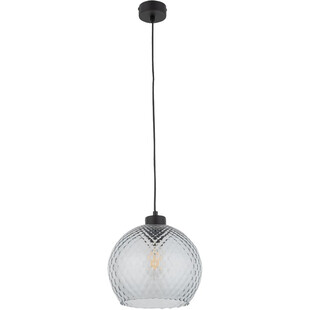 Lampa wisząca szklana kula retro Devon 25cm grafitowa TK Lighting