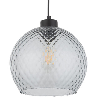 Lampa wisząca szklana kula retro Devon 25cm grafitowa TK Lighting