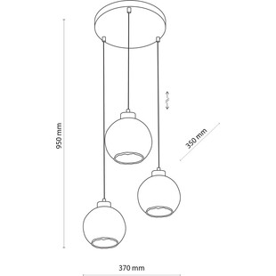 Lampa wisząca Devi III - Szkło, 3xE27 | TK Lighting