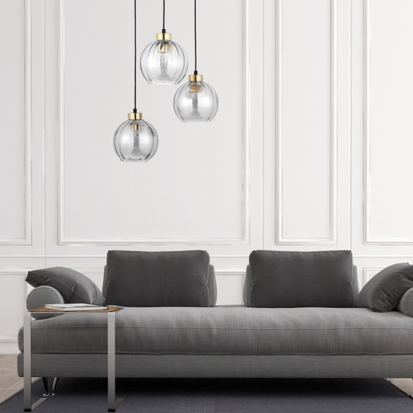 Lampa wisząca Devi III - Szkło, 3xE27 | TK Lighting