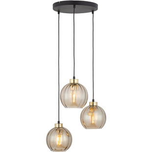 Lampa wisząca szklana dekoracyjna Devi III 37cm bursztynowa TK Lighting