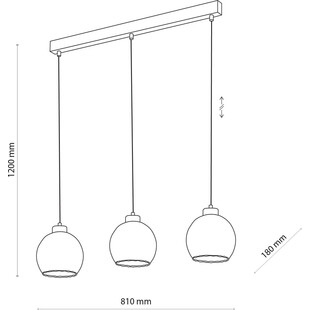 Lampa wisząca szklana Devi III 81cm | TK Lighting - Elegancki Design