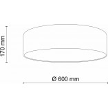 Plafon Earth szaro-grafitowy 60cm | TK Lighting - Nowoczesne lampy