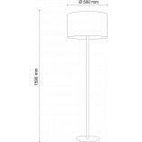 Lampa podłogowa Earth szaro-grafitowa TK Lighting | Komfort i Styl