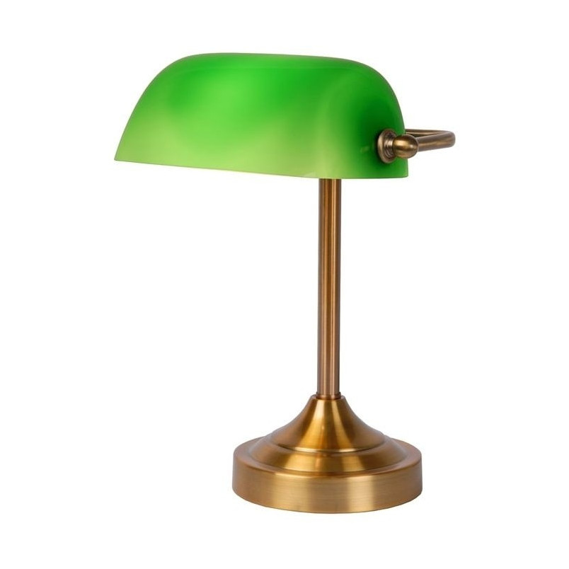 Lampa biurkowa Banker zielona Lucide | Retro design