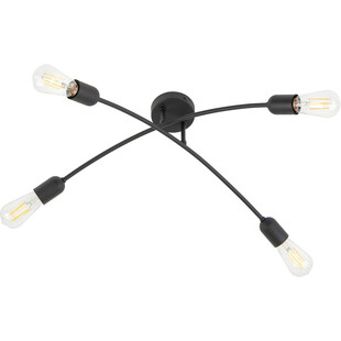 Lampa sufitowa loft "Patyczak" Helix 4x E27 czarna | TK Lighting