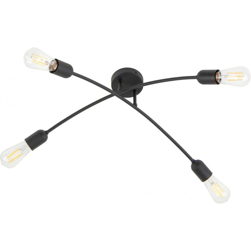 Lampa sufitowa loft "Patyczak" Helix 4x E27 czarna | TK Lighting