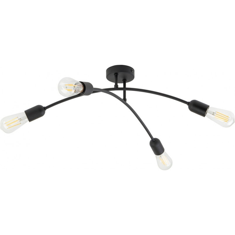 Lampa sufitowa loft "Patyczak" Helix 4x E27 czarna | TK Lighting