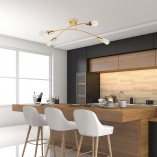 Lampa sufitowa glamour Helix | Złota, 4 punkty - TK Lighting
