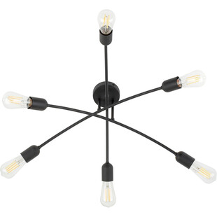 Lampa sufitowa loft "patyczak" 6 punktowa Helix 62cm czarna TK Lighting