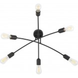 Lampa sufitowa loft "patyczak" 6 punktowa Helix 62cm czarna TK Lighting