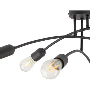 Lampa sufitowa loft "patyczak" 6 punktowa Helix 62cm czarna TK Lighting