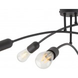 Lampa sufitowa loft "patyczak" 6 punktowa Helix 62cm czarna TK Lighting