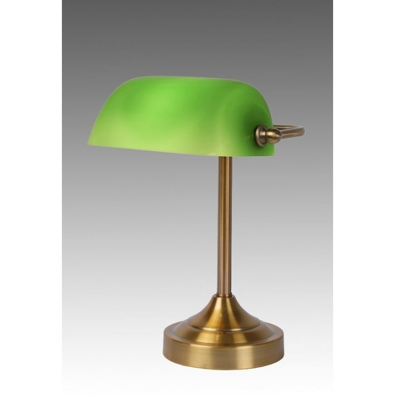 Lampa biurkowa Banker zielona Lucide | Retro design
