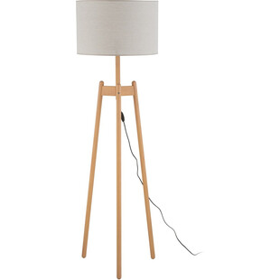 Lampa podłogowa trójnóg z abażurem Perez 50cm szaro-beżowa TK Lighting