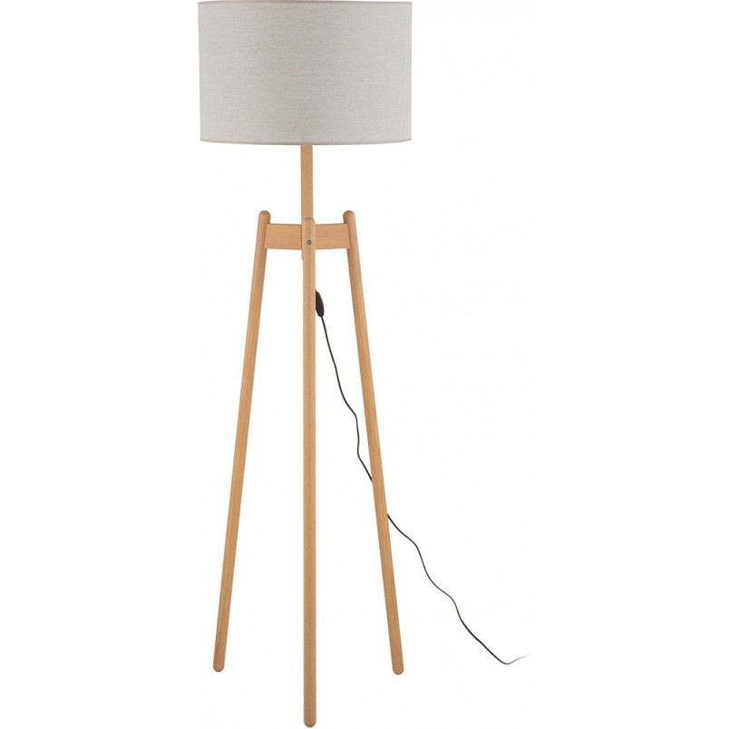 Lampa podłogowa trójnóg z abażurem Perez 50cm szaro-beżowa TK Lighting