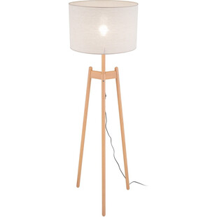 Lampa podłogowa trójnóg z abażurem Perez 50cm szaro-beżowa TK Lighting
