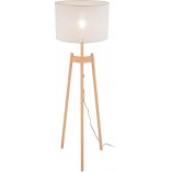Lampa podłogowa trójnóg z abażurem Perez 50cm szaro-beżowa TK Lighting