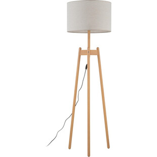 Lampa podłogowa trójnóg z abażurem Perez 50cm szaro-beżowa TK Lighting