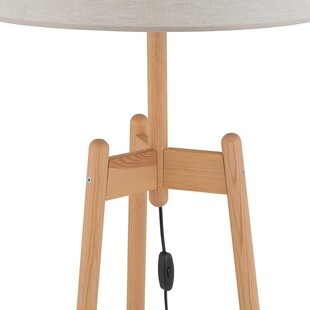 Lampa podłogowa trójnóg z abażurem Perez 50cm szaro-beżowa TK Lighting