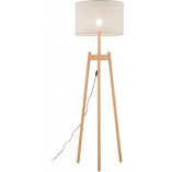 Lampa podłogowa trójnóg z abażurem Perez 50cm szaro-beżowa TK Lighting