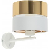 Kinkiet z abażurem Hilton złoty / biały TK Lighting