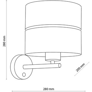 Kinkiet z abażurem Hilton złoty / biały TK Lighting